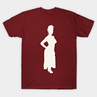 Woman Pop Art White Silhouette T-Shirt